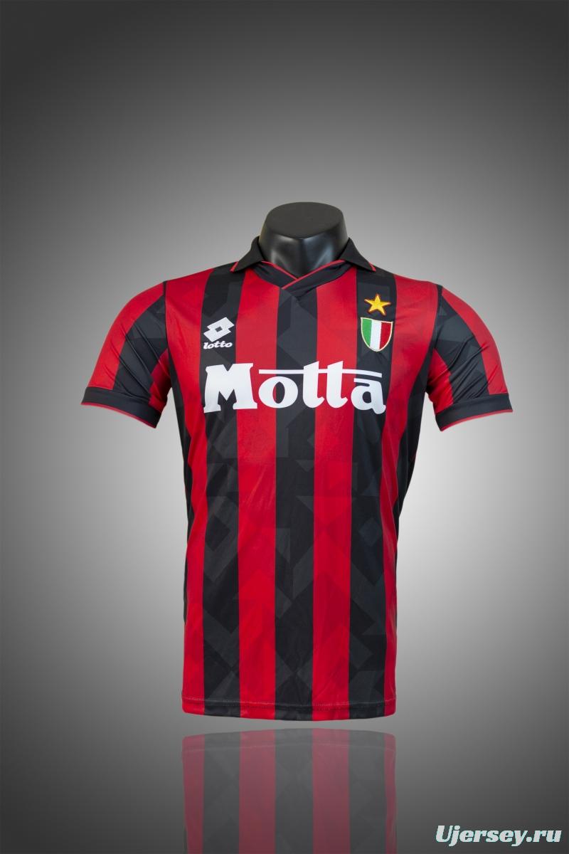 RETRO 92/94 AC Milan Home Soccer Jersey