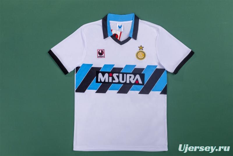 RETRO 90/91 Inter Away Soccer Jersey