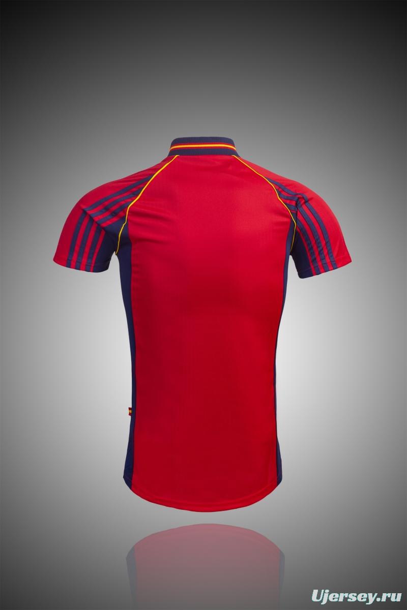 Retro 1998 Spain Home Soccer Jersey