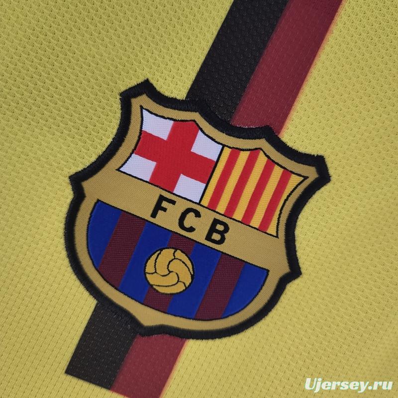 Retro 08/09 Long Sleeve Barcelona Away Soccer Jersey
