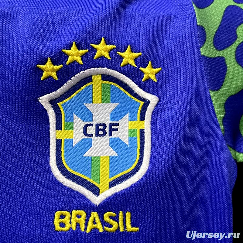 2022 Brazil Away Baby Soccer Jersey