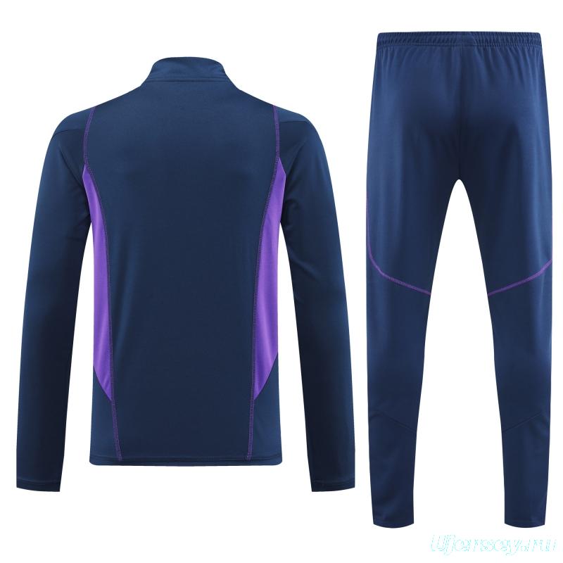 2022 Argentina Navy Half Zipper Tracksuit