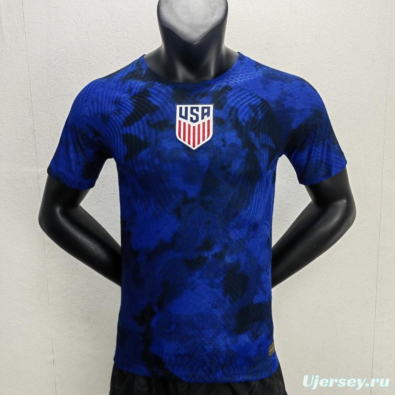 Player Version 2022 USA Away Soccer Jersey