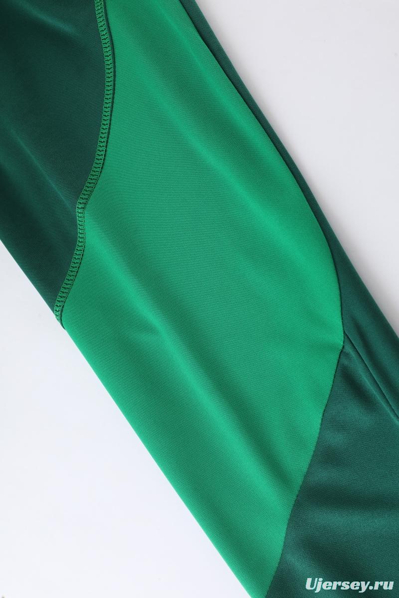 2022 Mexico White/Green Full Zipper Tracksuit