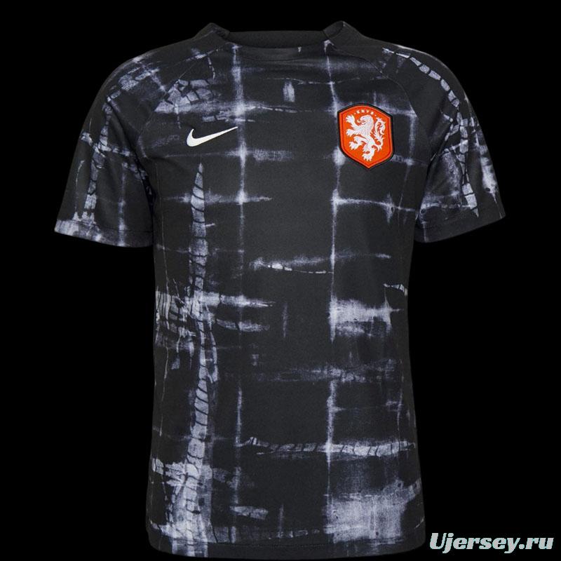 2022 Netherlands Black Pre-Match Jersey