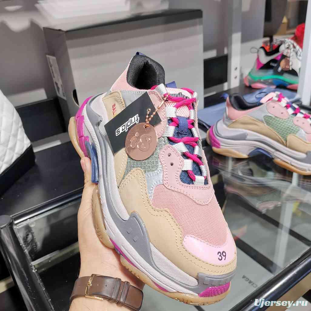 Men/Women Balenciaga Triple S Sneaker khaki/Pink Item Ab5580330