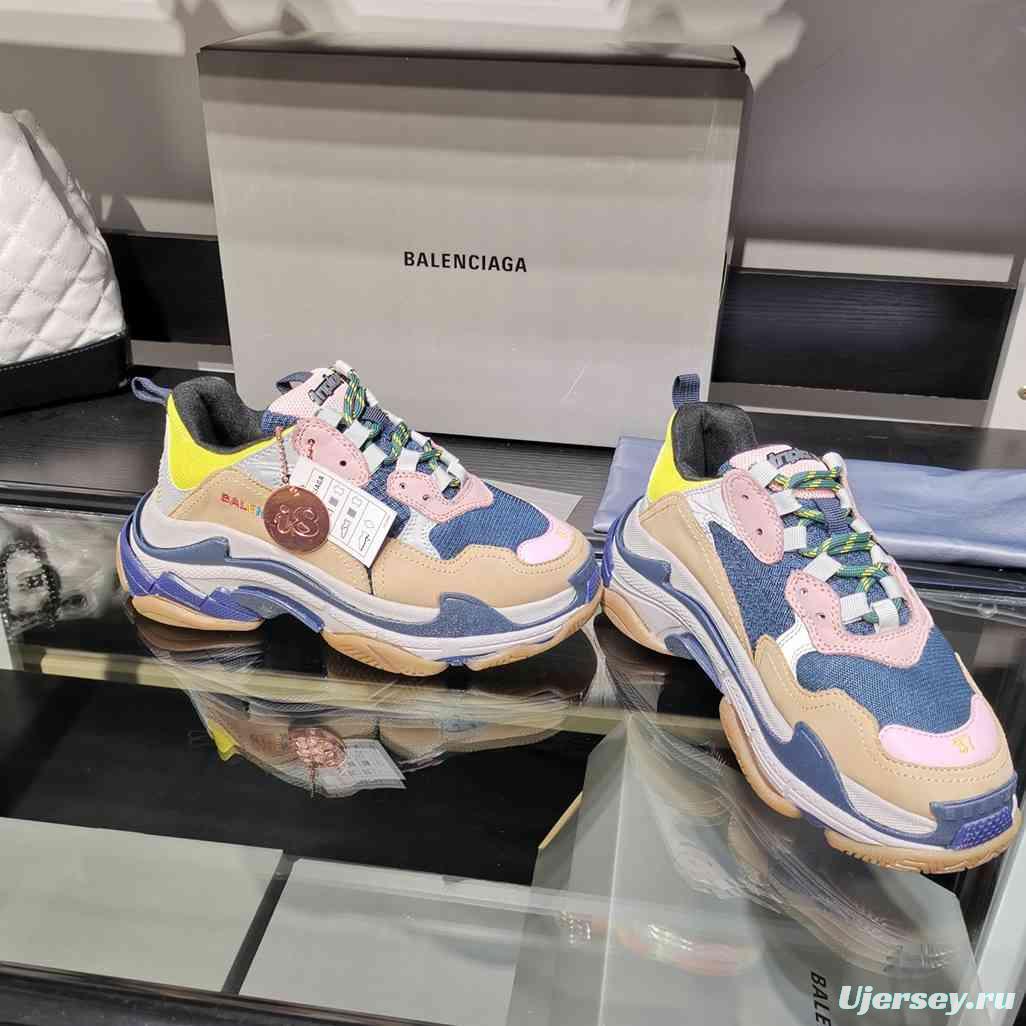 Men/Women Balenciaga Triple S Sneaker khaki/Blue Item Ab5580330