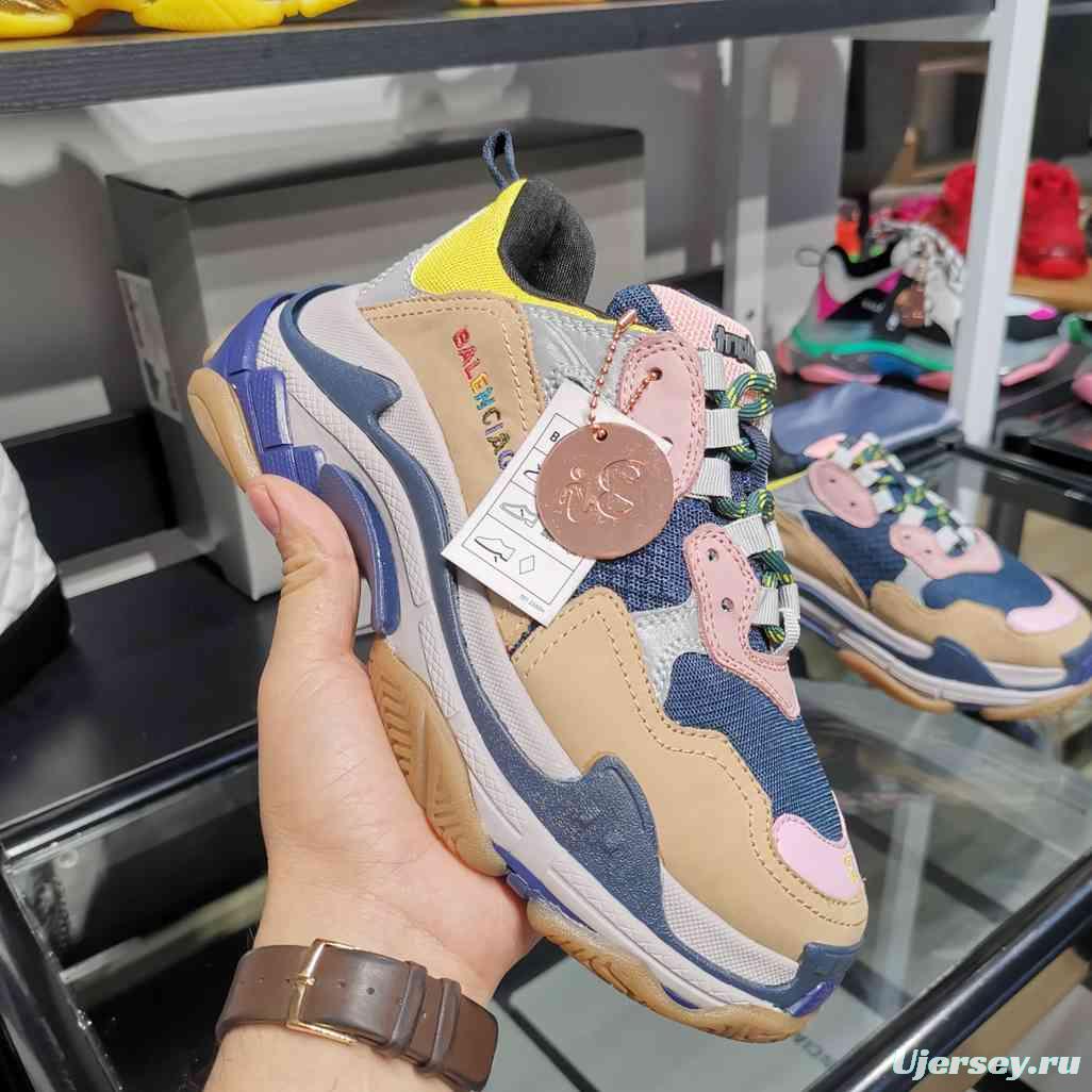 Men/Women Balenciaga Triple S Sneaker khaki/Blue Item Ab5580330