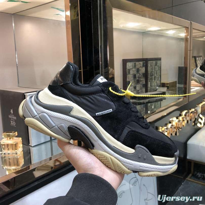 Men/Women Balenciaga Triple S Sneaker Black/Blue Sole Item 6380340