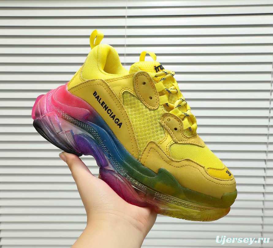 Men/Women Balenciaga Triple-S Sneaker 2 Color Yellow/White Item 6380340