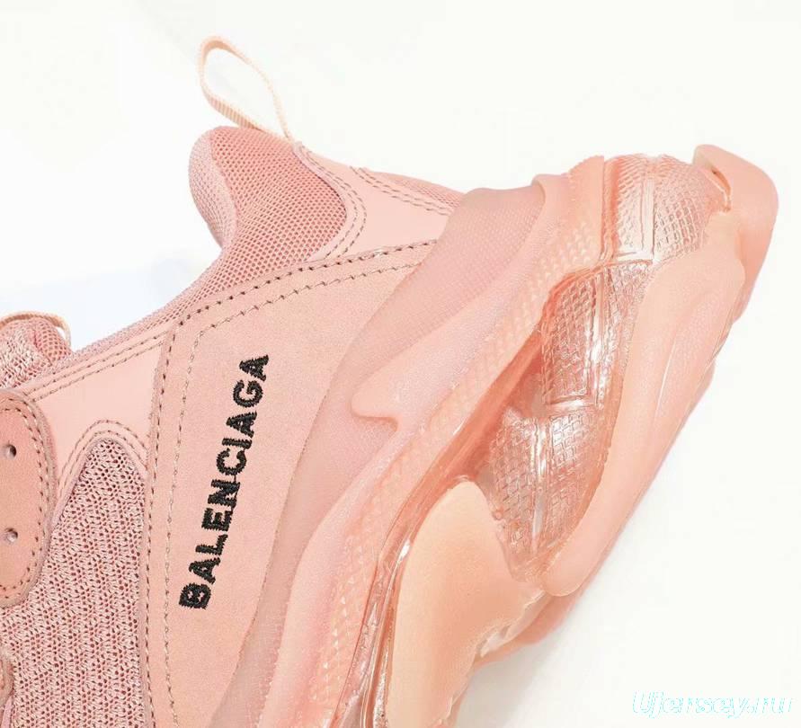 Men/Women Balenciaga Triple S Clear Sole Pink Sneaker Item 6380380