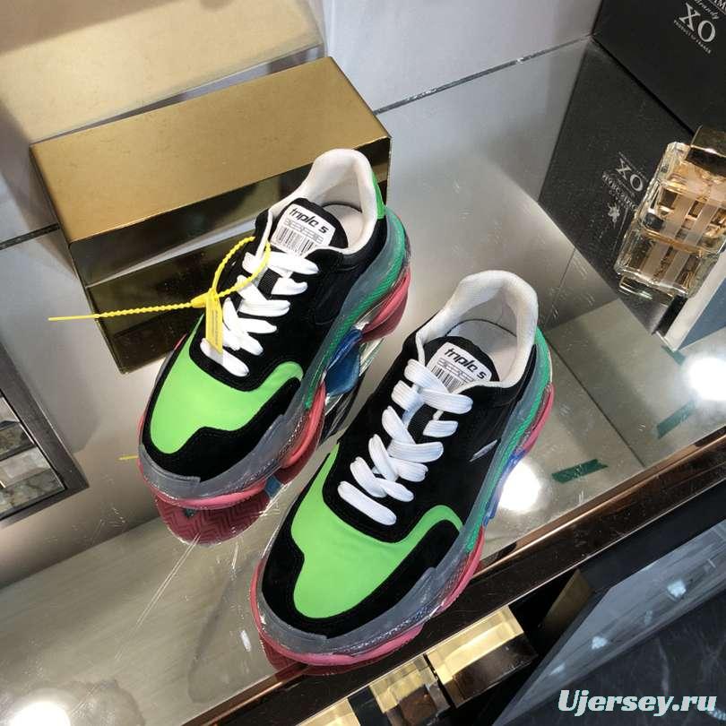 Men/Women Balenciaga Triple S 2.0 Sneaker Black/Green