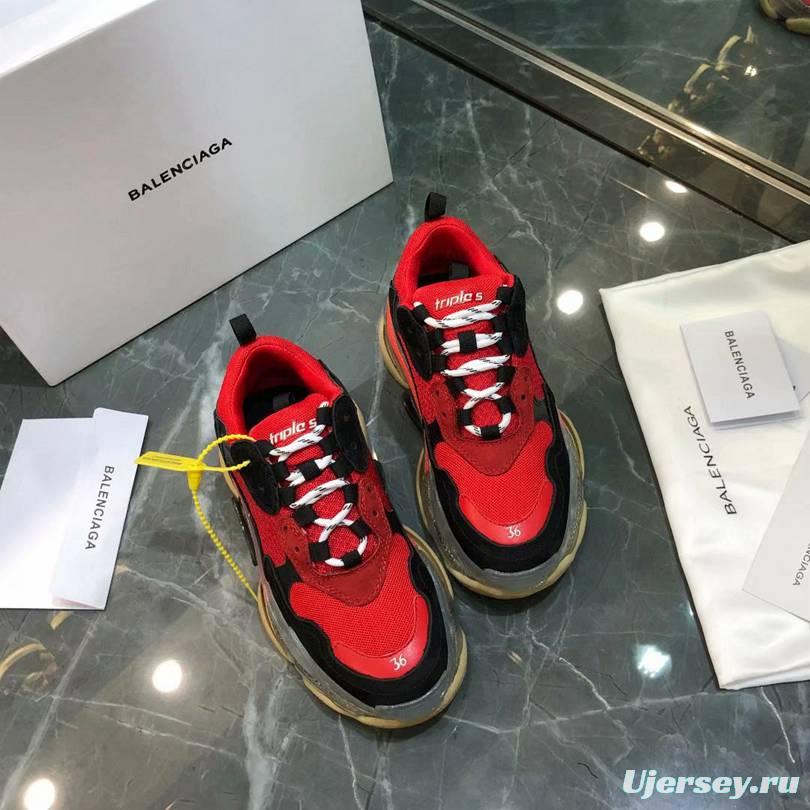 Men/Women Balenciaga Triple-S Sneaker Red/White Item 6380340