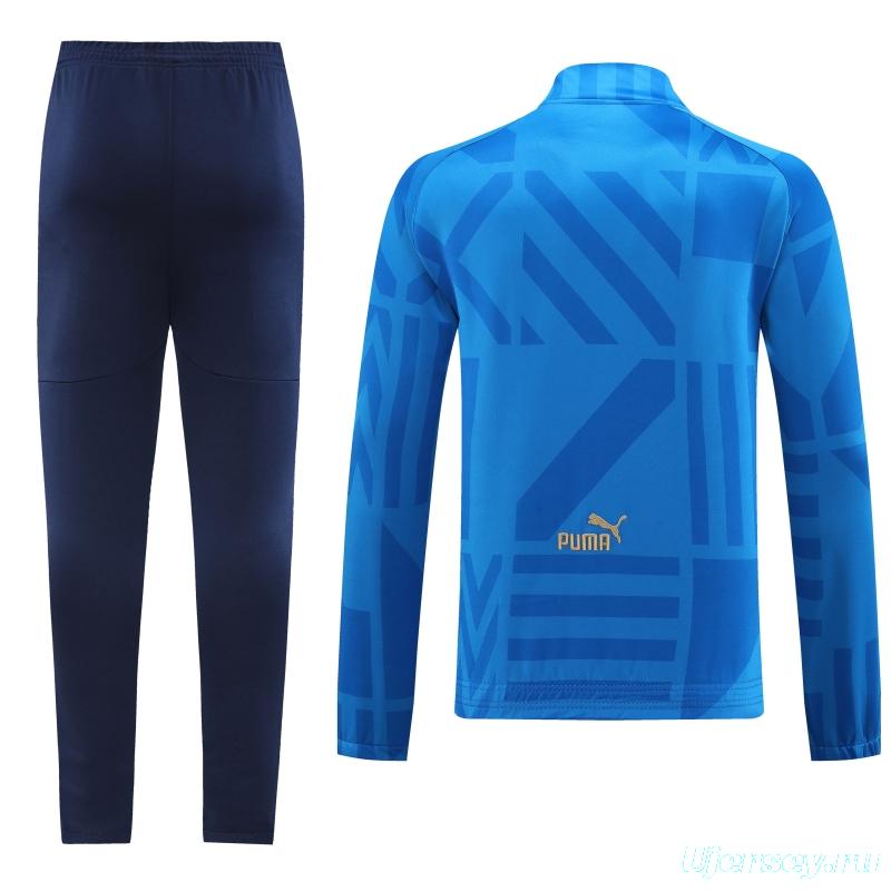 2022 Italy Blue Full Zipper Tracksuit