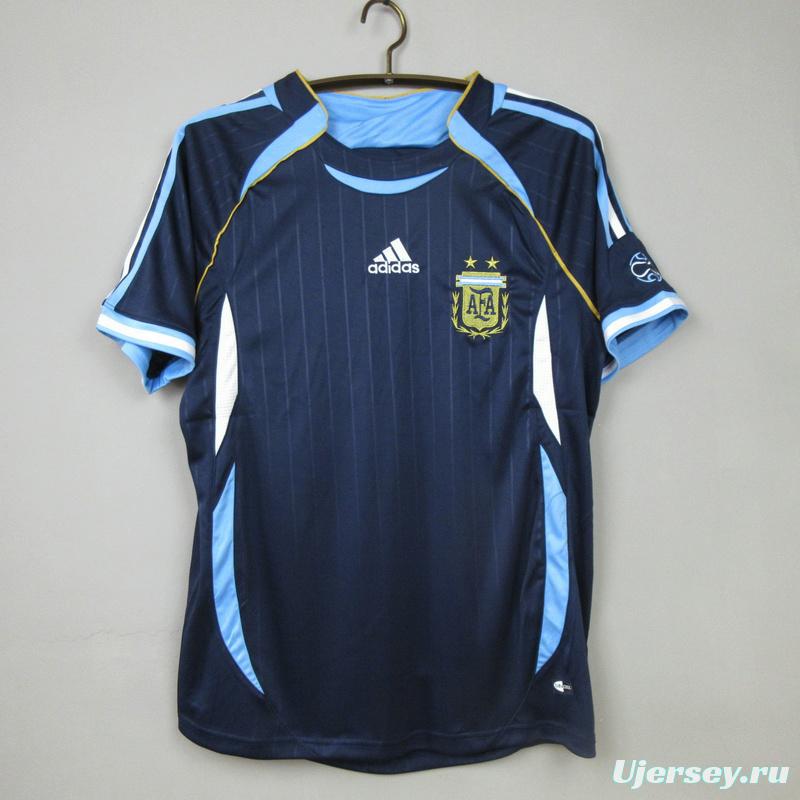 Retro 2006 Argentina Away Blue Jersey