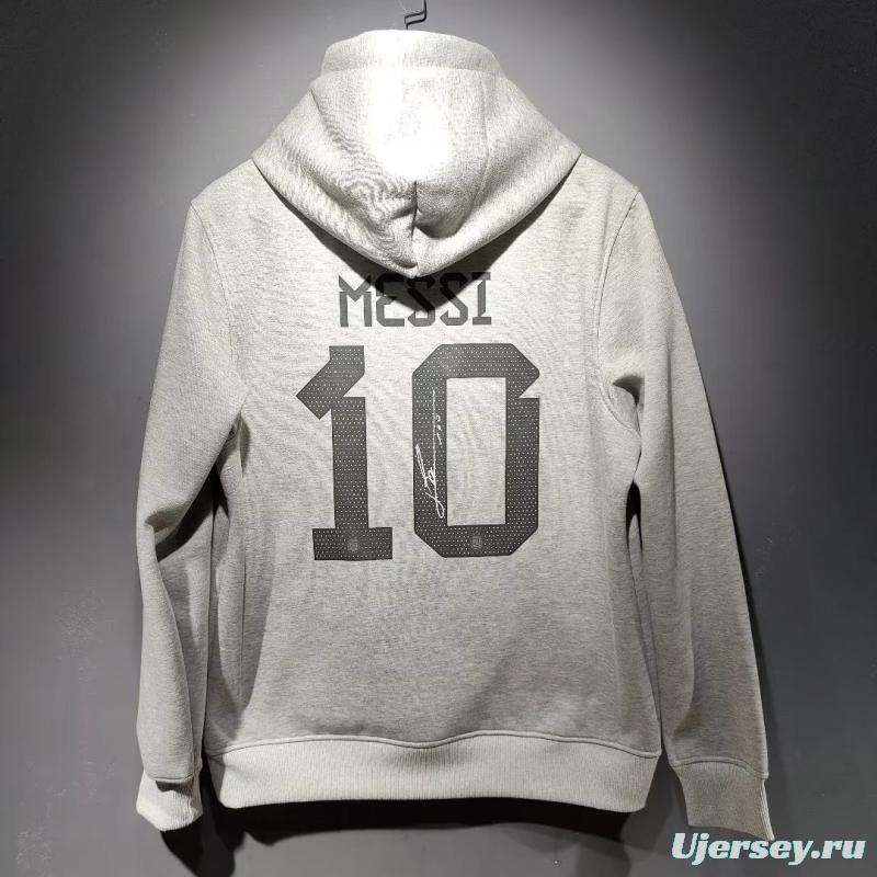 3 Stars Argentina Messi Grey Hoodie