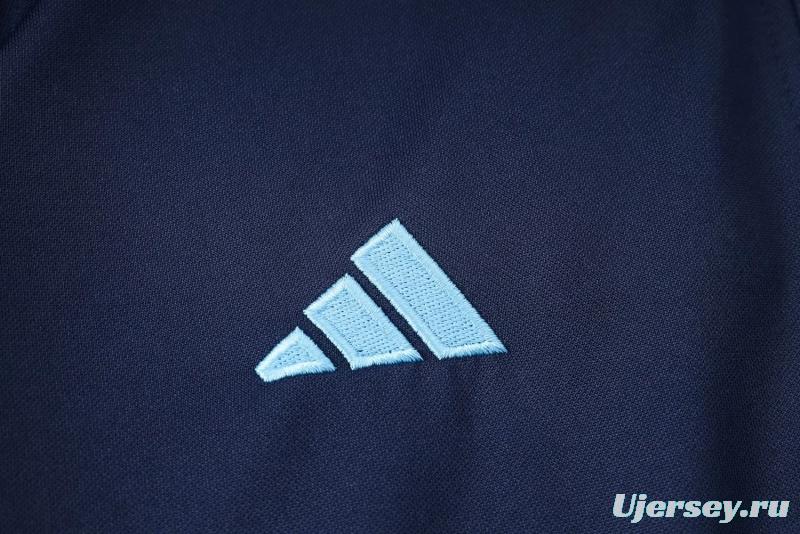 3 Stars 2022 Argentina Navy Full Zipper Tracksuit