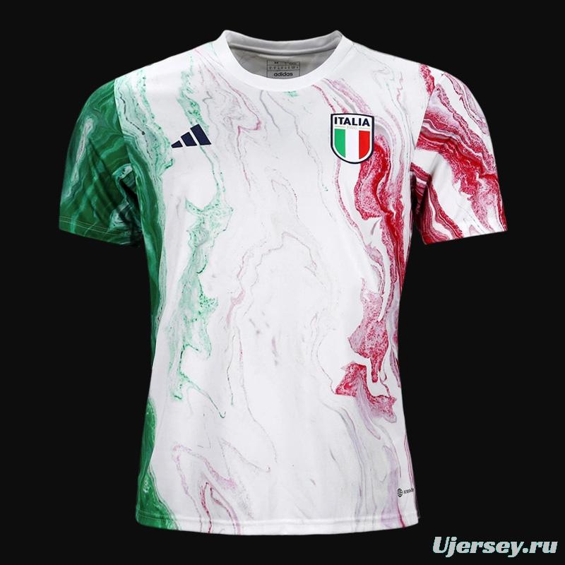 2022 Italy FIGC Pre-Match White Jersey