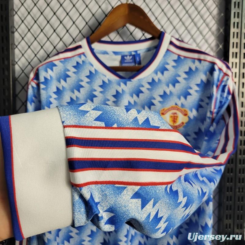 Retro Long Sleeve 90/92 Manchester United Away Jersey