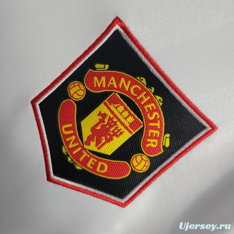 22/23 Long Sleeves Manchester United Away White Jersey