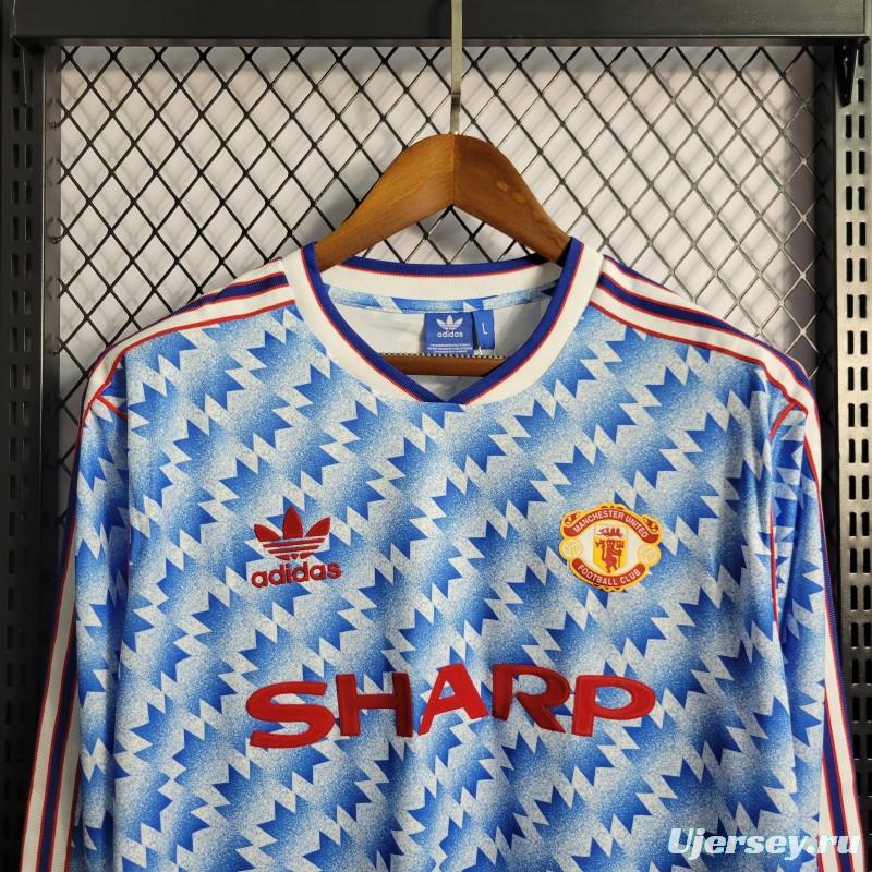 Retro Long Sleeve 90/92 Manchester United Away Jersey