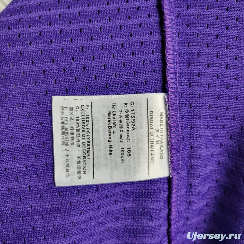 2023 NBA Lakers STATEMENT BASEBALL Purple Jersey