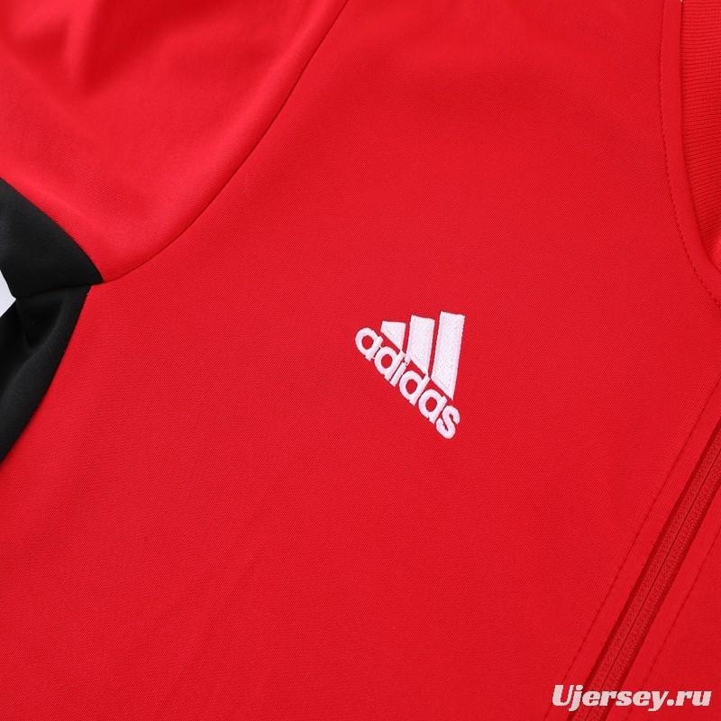 2023 Adidas Red Black Full Zipper Jacket +Pants