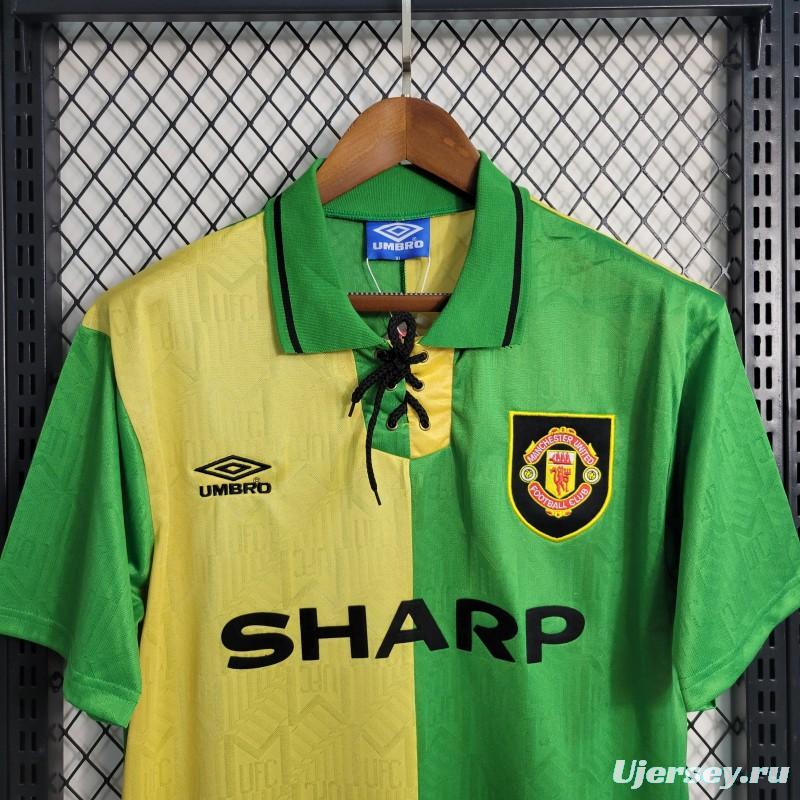 Retro 1992/94 Manchester United Third Green Jersey