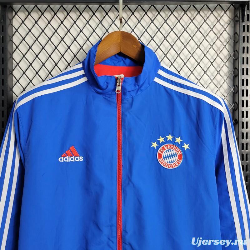 23-24 Bayern Munich Blue Reversible Windbreaker