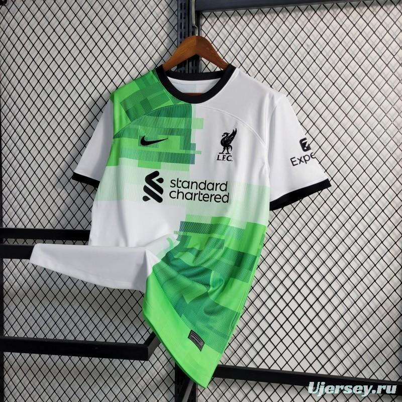 23-24 Liverpool Away White/Green Jersey