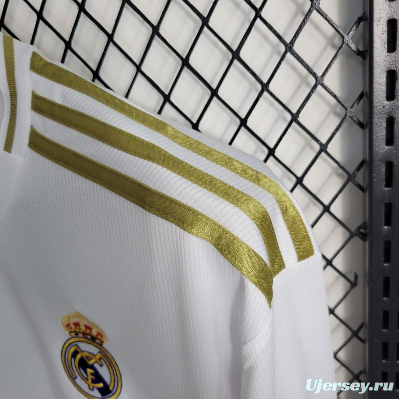 Retro19-20 Real Madrid Home Long Sleeve Jersey