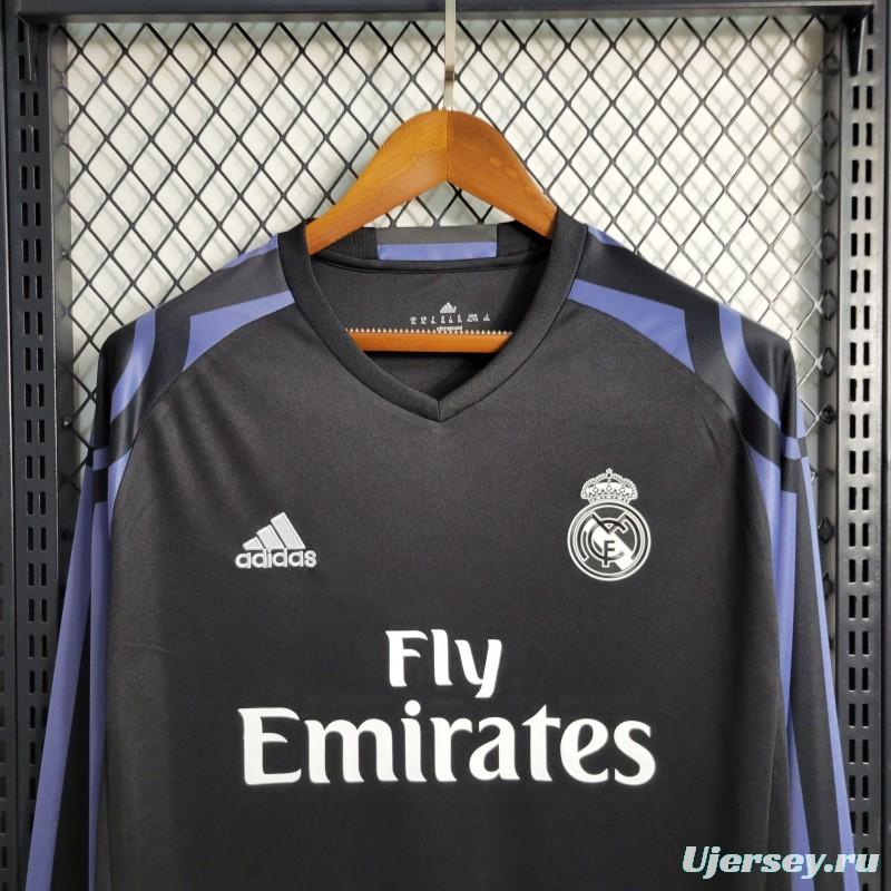 Retro16-17 Real Madrid Third Long Sleeve Jersey