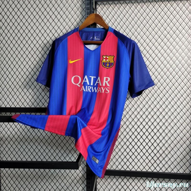 Retro 16-17 Barcelona Home Soccer Jersey