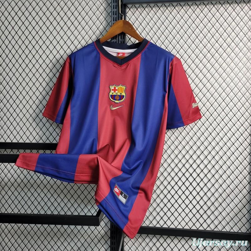 Retro 98-99 Barcelona Home Soccer Jersey