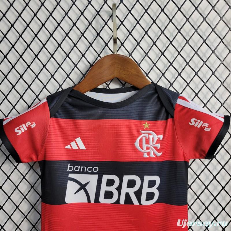 23-24 Flamengo Home Soccer Jersey Baby  6-18 Month