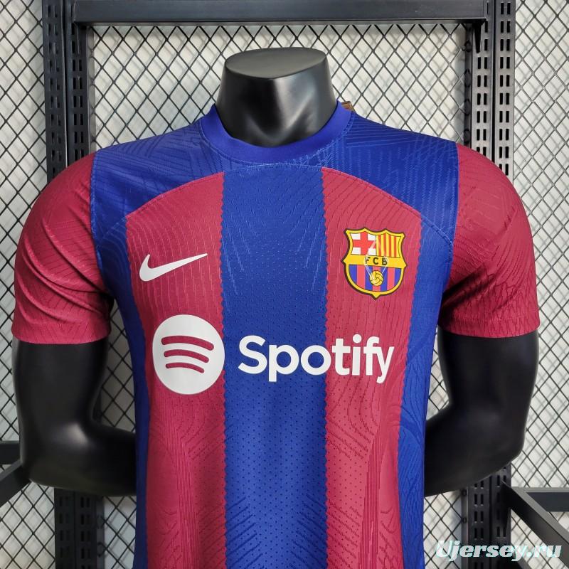 23-24 Players Barcelona Home Player Soccer Jersey