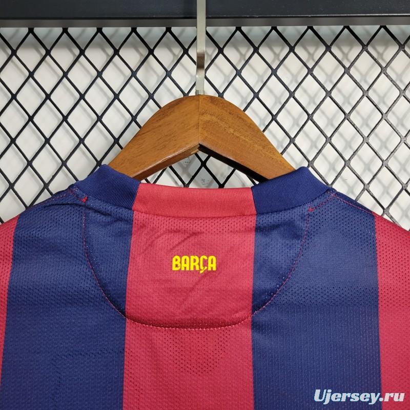 Retro14-15 Barcelona Home Long Sleeve Jersey