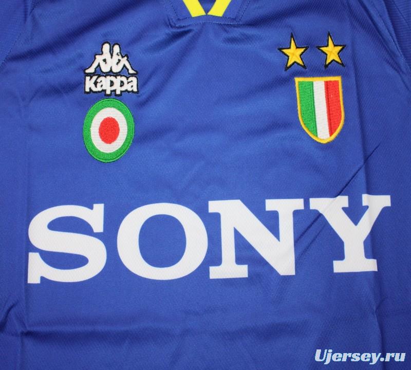 Retro 95/96 Juventus Away Blue Long Sleeve Jersey