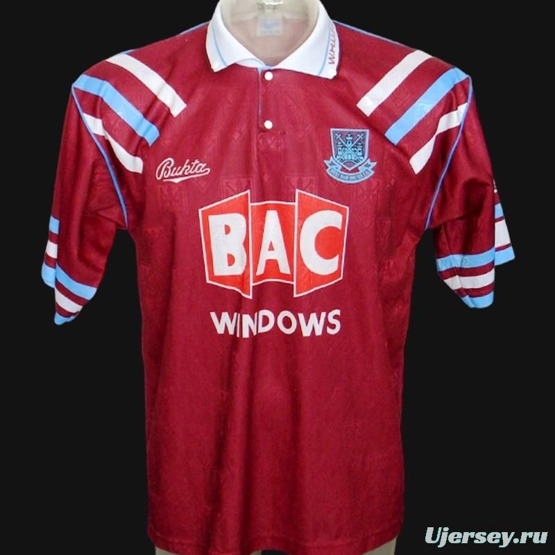 Retro 91/92 West Ham Home Jersey