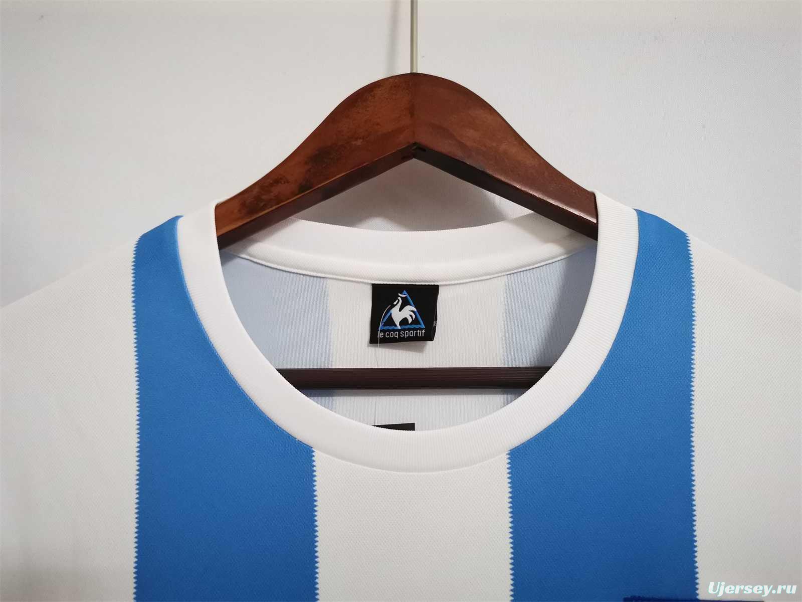 Retro 1986 Argentina Home Long Sleeve Jersey
