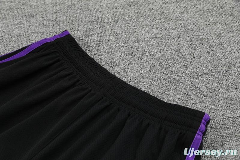 23-24 Real Madrid Purple Short Sleeve+Shorts