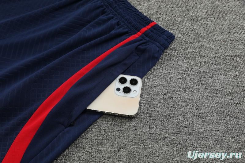 23-24 PSG Navy Vest Jersey+Shorts