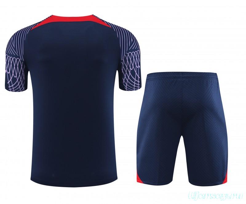 23-24 PSG Navy Short Sleeve+Shorts