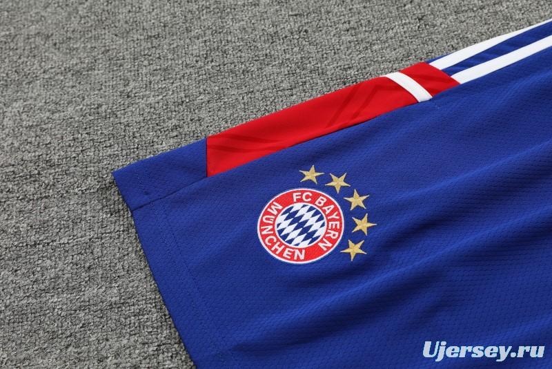 23-24 Bayern Munich Red/Blue Vest Jersey+Shorts