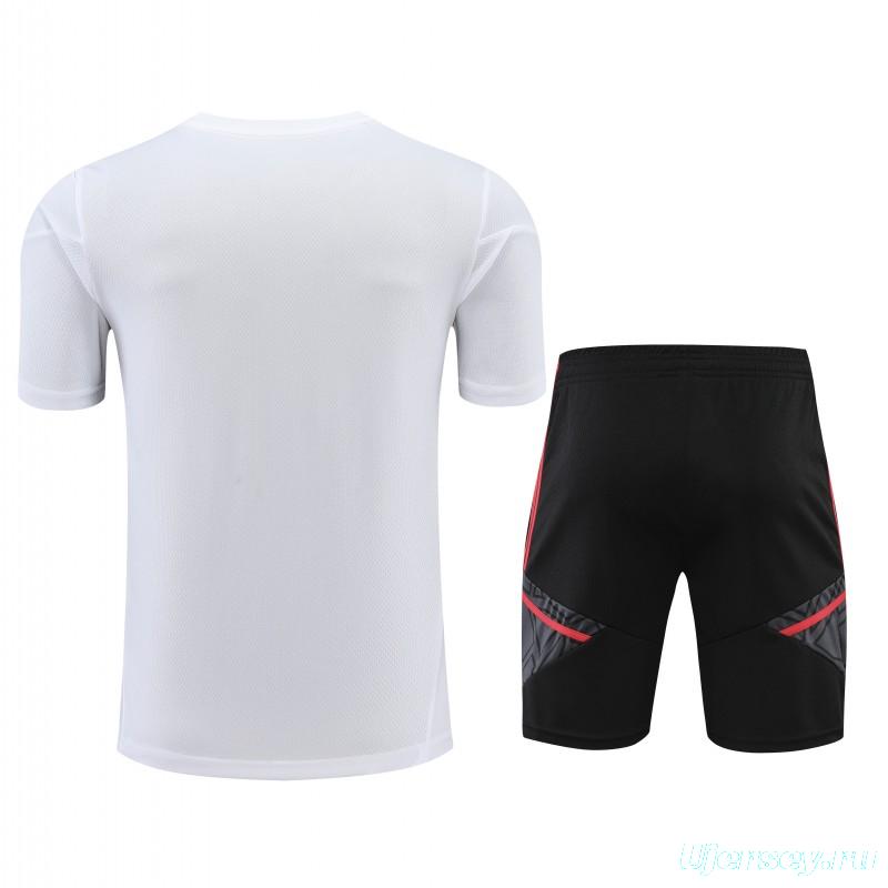 23-24 Bayern Munich White Black Short Sleeve+Shorts