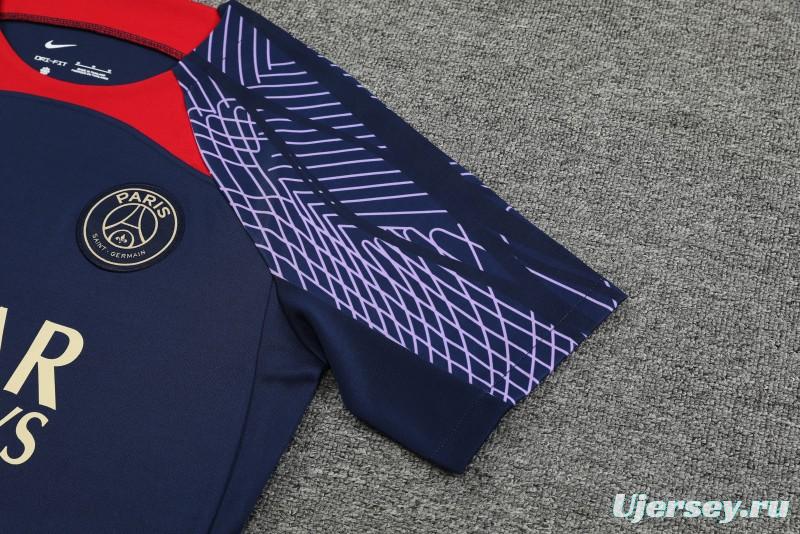 23-24 PSG Navy Short Sleeve+Shorts