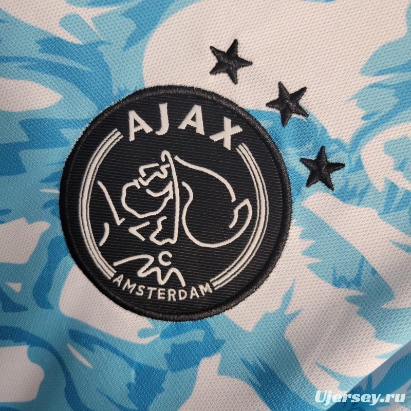 23-24 Ajax Training Blue Jersey