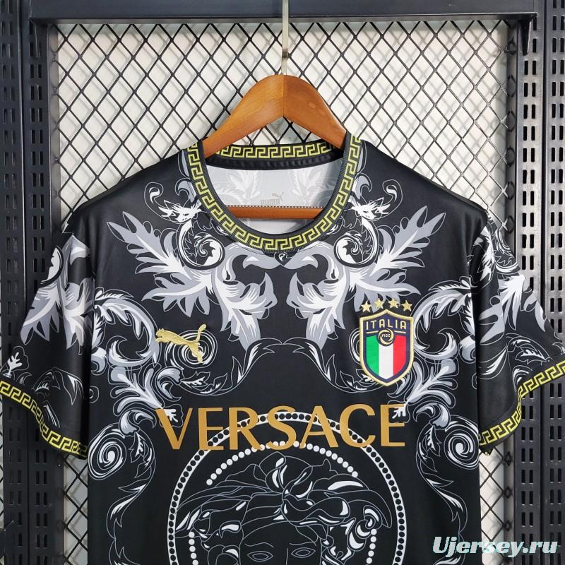 2023  Italy x Versace Special Edition Black Jersey