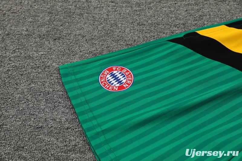 23-24 Bayern Munich Yellow Remake Icon Short Sleeve Jersey+Shorts