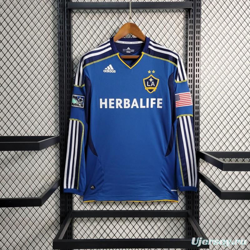 Retro 11-12 La Galaxy Long Sleeve Away Blue Jersey